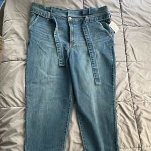 Energie Jeans Junior Plus Size 21 New with Tags Hi-Rise Waist with Tie Belt